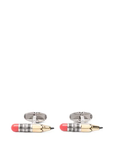 Paul Smith Pencil-motif Cufflinks In Metallic