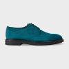 Paul Smith Petrol Blue 'imperial' Suede Shoes Green In Blue