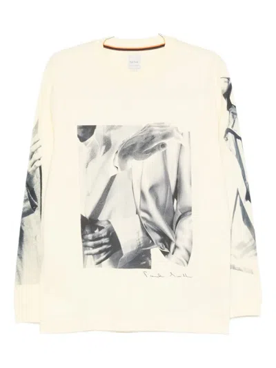 Paul Smith Photographic-print Long-sleeves T-shirt In White