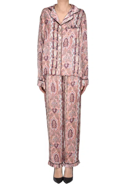 Paul Smith Pigiama In Seta In Pink