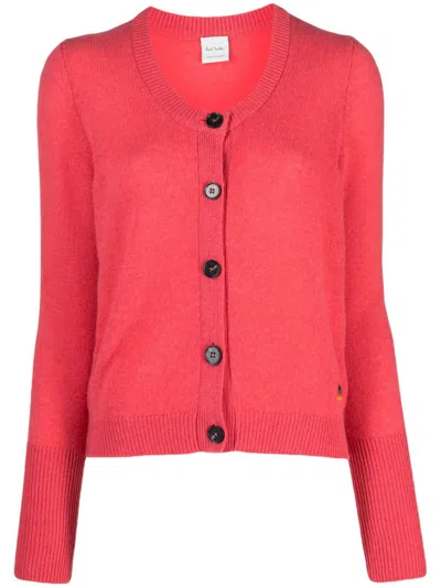 Paul Smith Pink Cashmere Knit Cardigan For Women