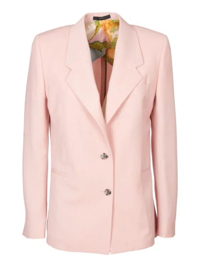 PAUL SMITH PINK SINGLE-BREASTED JACKET