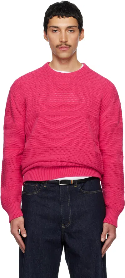 Paul Smith Pink Textured Cotton Sweater