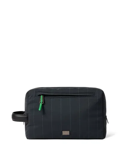 Paul Smith Pinstripe Leather-handle Wash Bag In Pattern