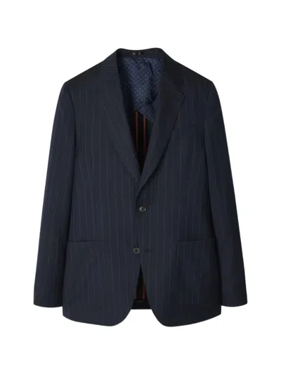 Paul Smith Pinstripe Two-button Blazer In Blue