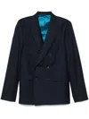 Paul Smith Pinstriped Blazer In Blue