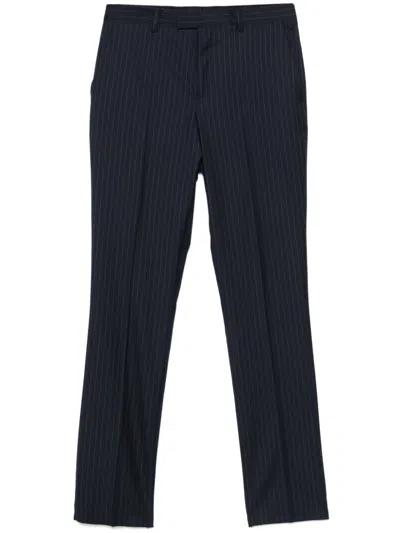 Paul Smith Pinstriped Trousers In Blue