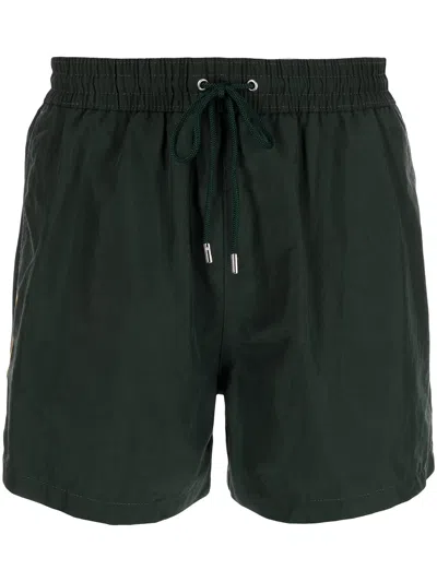 Paul Smith Piped Swim Shorts In Green