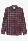 Paul Smith Plaid Check Long-sleeved Shirt In Burgundy