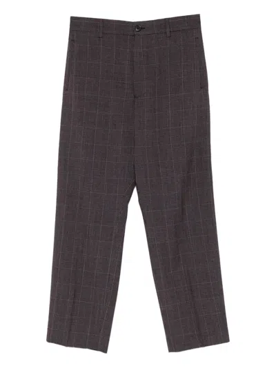 Paul Smith Plaid-pattern Trousers In Black