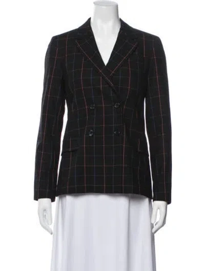 Pre-owned Paul Smith Plaid Print Blazer In Black