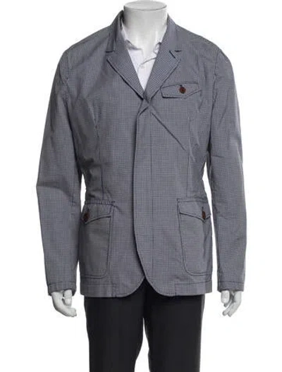 Pre-owned Paul Smith Plaid Print Blazer In Blue
