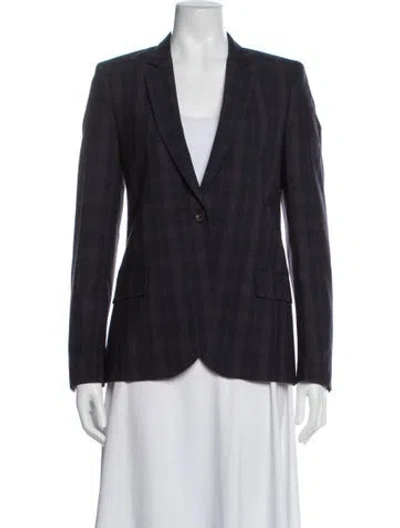 Pre-owned Paul Smith Plaid Print Blazer In Blue