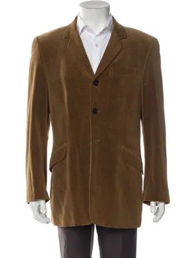 Pre-owned Paul Smith Plaid Print Blazer In Brown