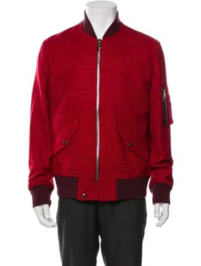 Pre-owned Paul Smith Plaid Print Bomber Jacket In Red