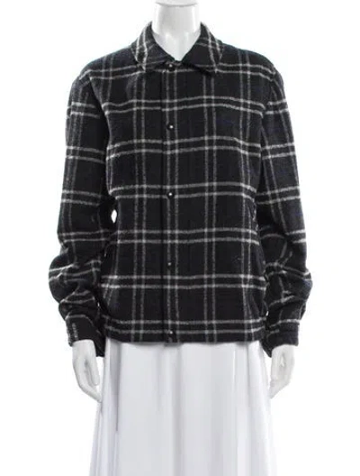 Pre-owned Paul Smith Plaid Print Jacket In Gray