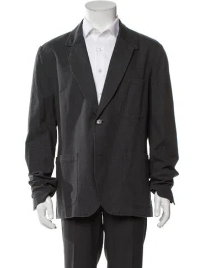 Pre-owned Paul Smith Plaid Print Peacoat W/ Tags In Gray