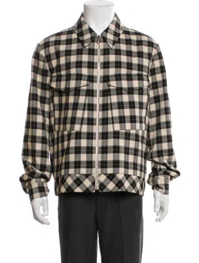 Pre-owned Paul Smith Plaid Print Trucker Jacket In Burgundy