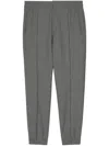 Paul Smith Green Pleated Trousers In Grey