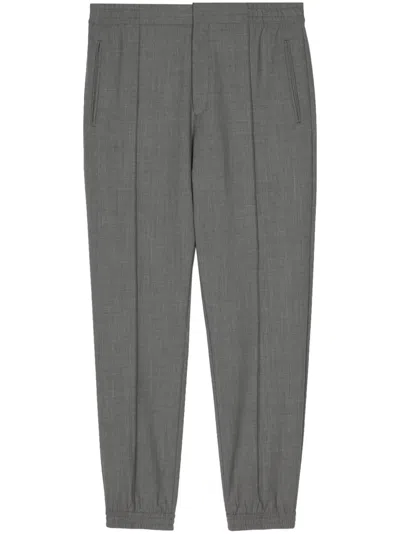 Paul Smith Green Pleated Trousers In Grey