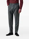 Paul Smith Pleated Trousers With Side And Back Pockets In Gray