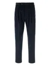 Paul Smith Pleated Corduroy Trousers In Blue