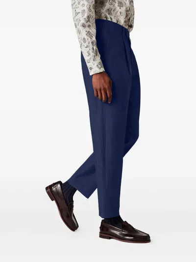 Paul Smith Pleated-details Trousers In Blue