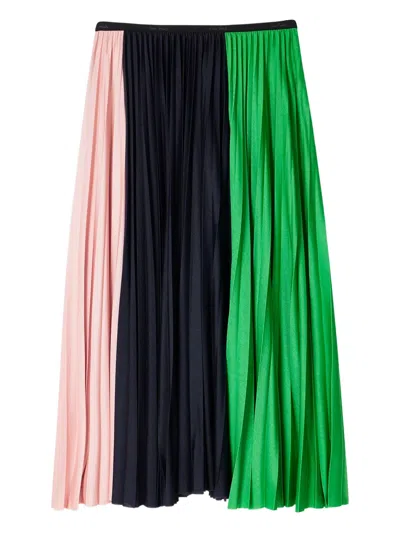 PAUL SMITH PLEATED PANEL MIDI SKIRT