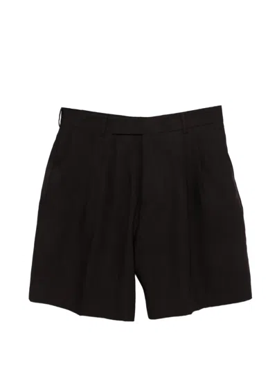 Paul Smith Pleated Shorts In Brown