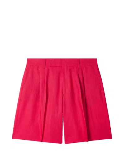 Paul Smith Pleated Shorts In Pink