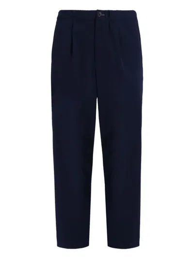 Paul Smith Pleated Straight-leg Trousers In Blue