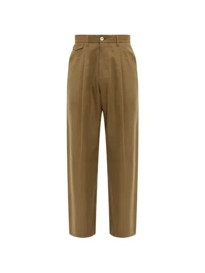 Paul Smith Pleated Straight-leg Trousers In Brown