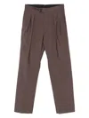 Paul Smith Pleated Trousers In Brown