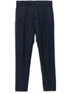 Paul Smith Black Pleated Trousers In Blue