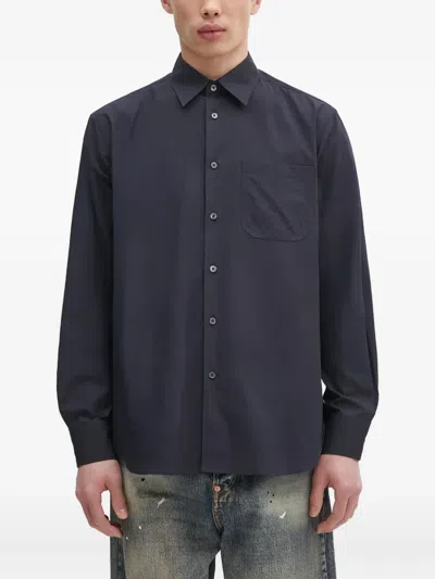 Paul Smith Pocket Long-sleeve Shirt In Blue