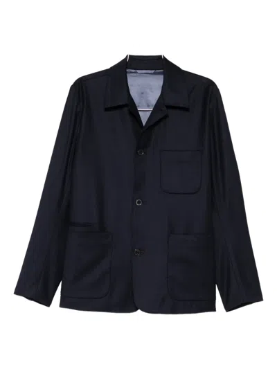 Paul Smith Pocket Overshirt In Blue