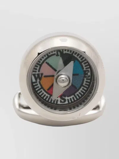 Paul Smith Polished Round Compass Cufflinks In Copper/zinc