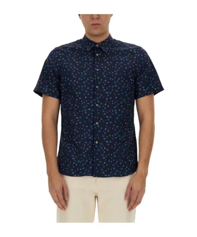 Paul Smith Polka Dot-print Cotton Shirt In Black