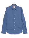 Paul Smith Polka Dot Long Sleeve Button-down Shirt In Blue