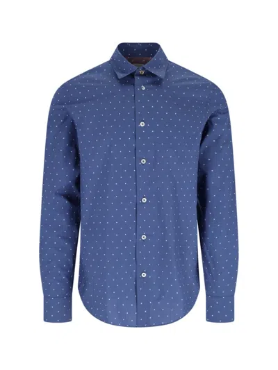 PAUL SMITH POLKA DOT SHIRT - BLUE