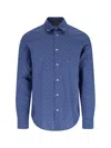 Paul Smith Polka Dot Long Sleeve Button-down Shirt In Blue