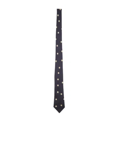Paul Smith Polka-dot Silk Tie In Black