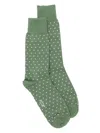 Paul Smith Jeremy Polka Dot Cotton-blend Socks In Green