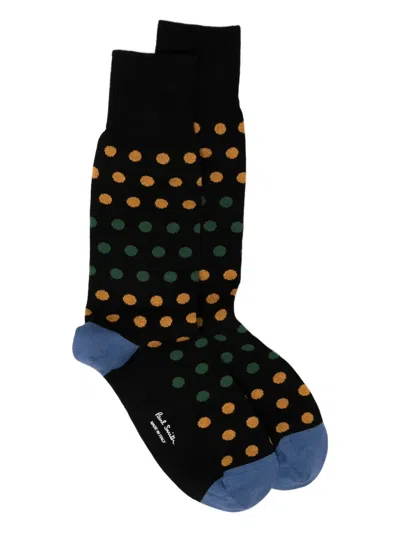 Paul Smith Polka-dot Socks In Black