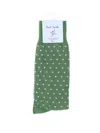 Paul Smith Jeremy Polka Dot Cotton-blend Socks In Green