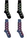Paul Smith Polka-dot Socks (set Of Two) In Blue