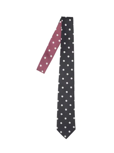 Paul Smith Polka Dot Tie In Black