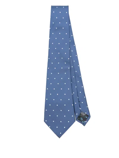 Paul Smith Polka Dot Tie In Blue