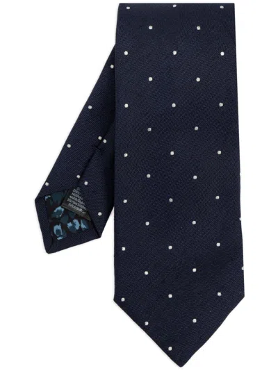 Paul Smith Polka Dot Tie In Blue