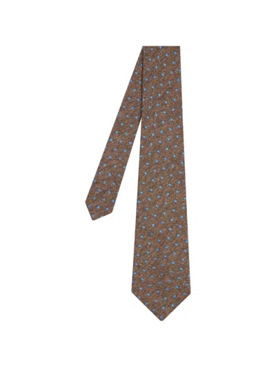 Paul Smith Polka-dot Tie In Brown